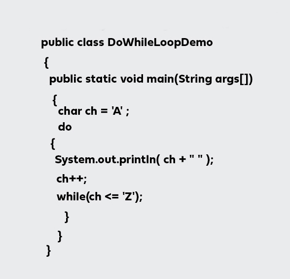 looping in java