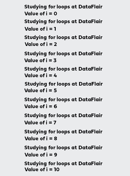 looping in java