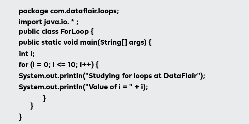 loop types in java